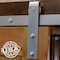 Ekena Millwork Economy Horseshoe Barn Door Hardware Set w/ 4' Track & Silent Rollers for 1 3/8" to 1 3/4" Doors GB6008H24AB - alternate 5